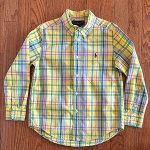 🎉Ralph Lauren- Long Sleeve Plaid Shirt(Size 6)🎉